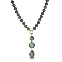 Load image into Gallery viewer, Labradorite Triple Drop Necklace