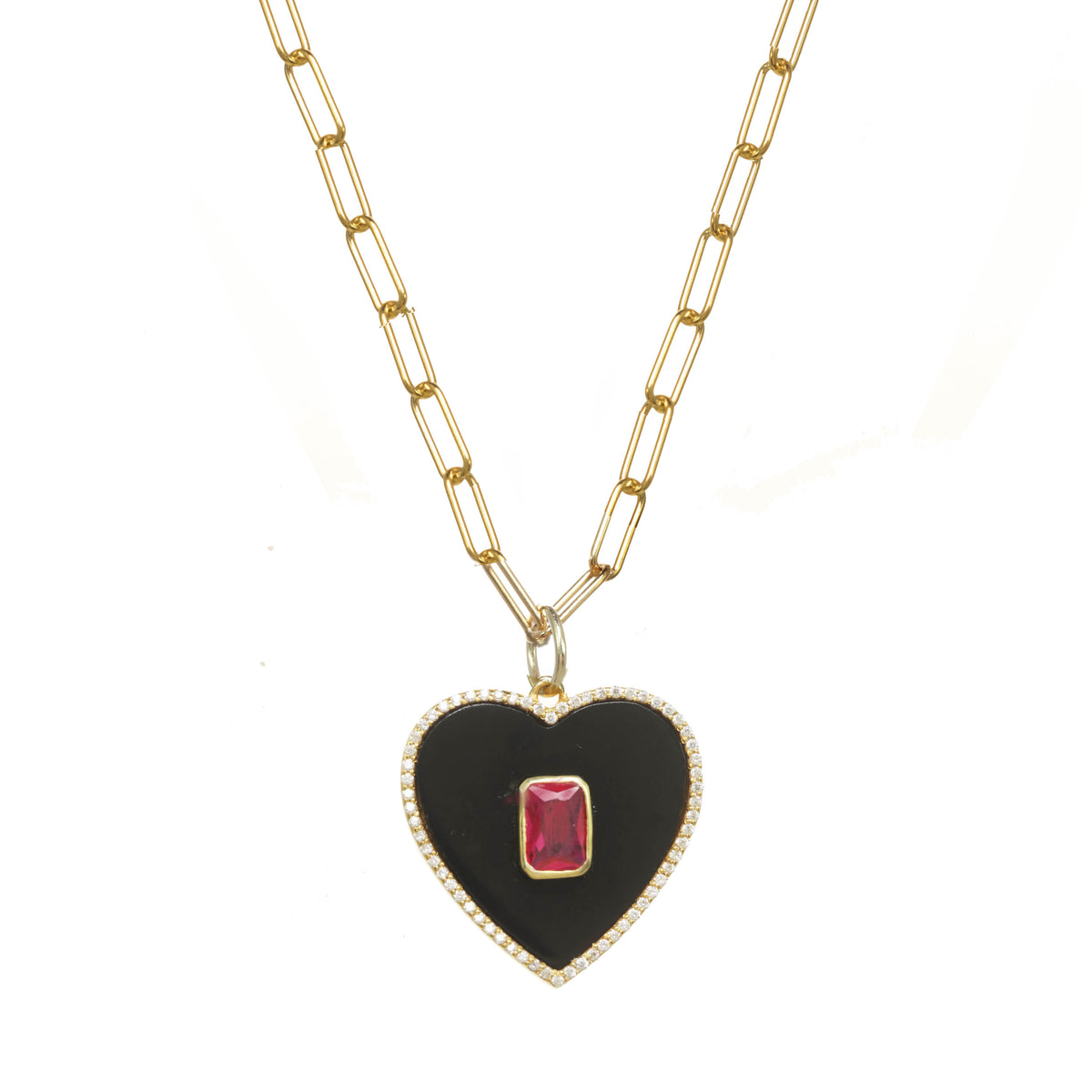 TATIANA☆Great Heart Onyx Necklace rachel-reinhardt-necklace-