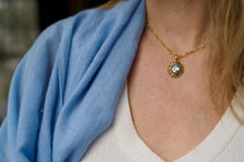 Load image into Gallery viewer, Tourmaline and Blue Topaz Sunburst Pendant