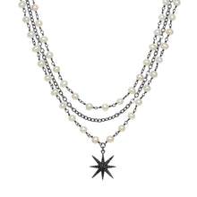 Load image into Gallery viewer, Star Studded Pearl Layered Necklace