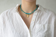 Load image into Gallery viewer, Turquoise Filagree Amulet Necklace