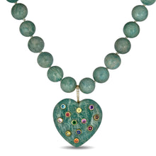 Load image into Gallery viewer, Amazonite Heart Pendant Necklace