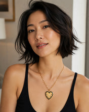 Load image into Gallery viewer, Gold Celestial Heart Pendant Necklace