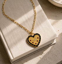 Load image into Gallery viewer, Gold Celestial Heart Pendant Necklace