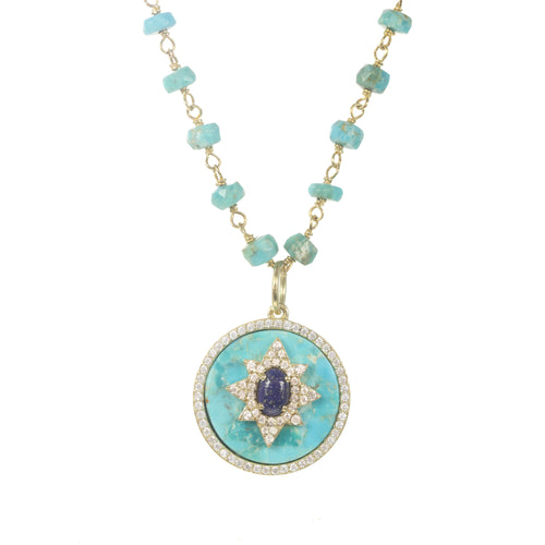 Turquoise and Blue Lapis Pendant