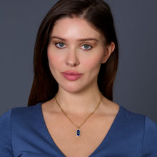 Load image into Gallery viewer, Mini Blue Lapis Dog Tag Necklace