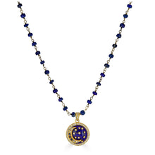 Load image into Gallery viewer, Blue Lapis Celestial Wire Wrap Pendant Necklace