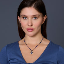 Load image into Gallery viewer, Blue Lapis Celestial Wire Wrap Pendant Necklace