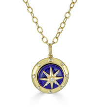 Load image into Gallery viewer, Blue Lapis Compass Necklace