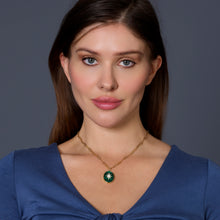 Load image into Gallery viewer, Malachite Pave Star Pendant Necklace