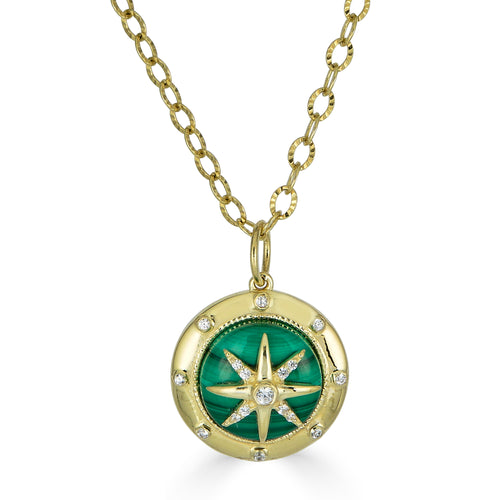 Malachite Compass Necklace