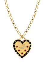 Load image into Gallery viewer, Gold Celestial Heart Pendant Necklace