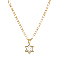 Load image into Gallery viewer, Star of David Necklace with Scattered Zirconia Stones