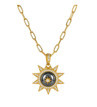 Load image into Gallery viewer, Hematite Celestial Starburst Pendant