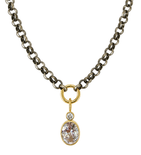 Load image into Gallery viewer, Mixed Metal Zirconia Pendant Necklace