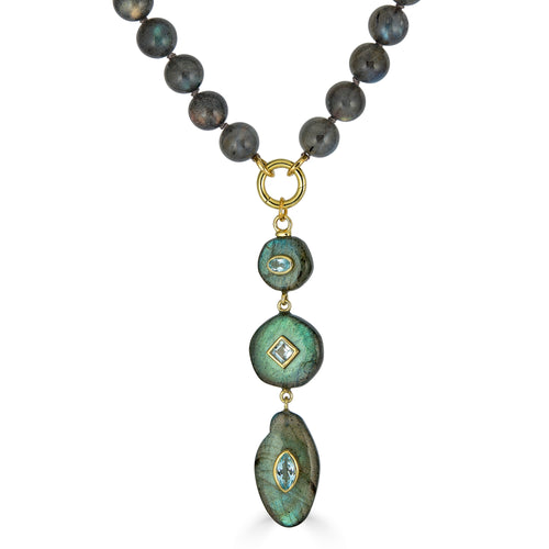 Labradorite Triple Drop Necklace