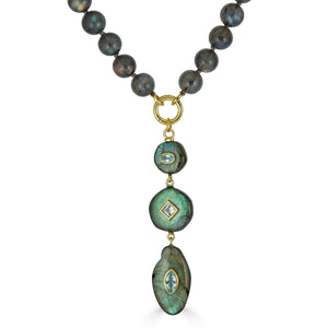 Labradorite Triple Drop Necklace