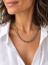 Load image into Gallery viewer, Mixed Metal Snake Connector Necklace