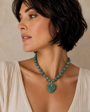 Load image into Gallery viewer, Amazonite Heart Pendant Necklace