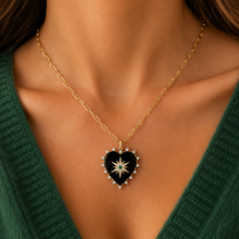 Load image into Gallery viewer, Black Onyx Statement Heart Necklace