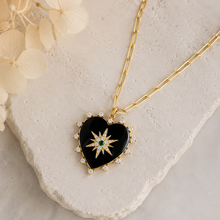 Load image into Gallery viewer, Black Onyx Statement Heart Necklace