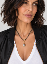 Load image into Gallery viewer, Mixed Metal Zirconia Pendant Necklace