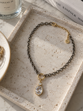 Load image into Gallery viewer, Mixed Metal Zirconia Pendant Necklace