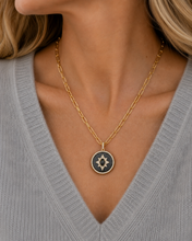 Load image into Gallery viewer, Hematite Celestial Star Medallion Necklace
