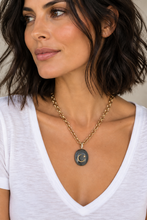 Load image into Gallery viewer, Hematite Moon &amp; Star Pendant Necklace