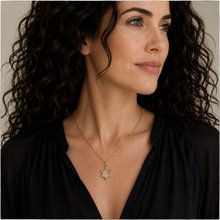 Load image into Gallery viewer, Star of David Necklace with Scattered Zirconia Stones