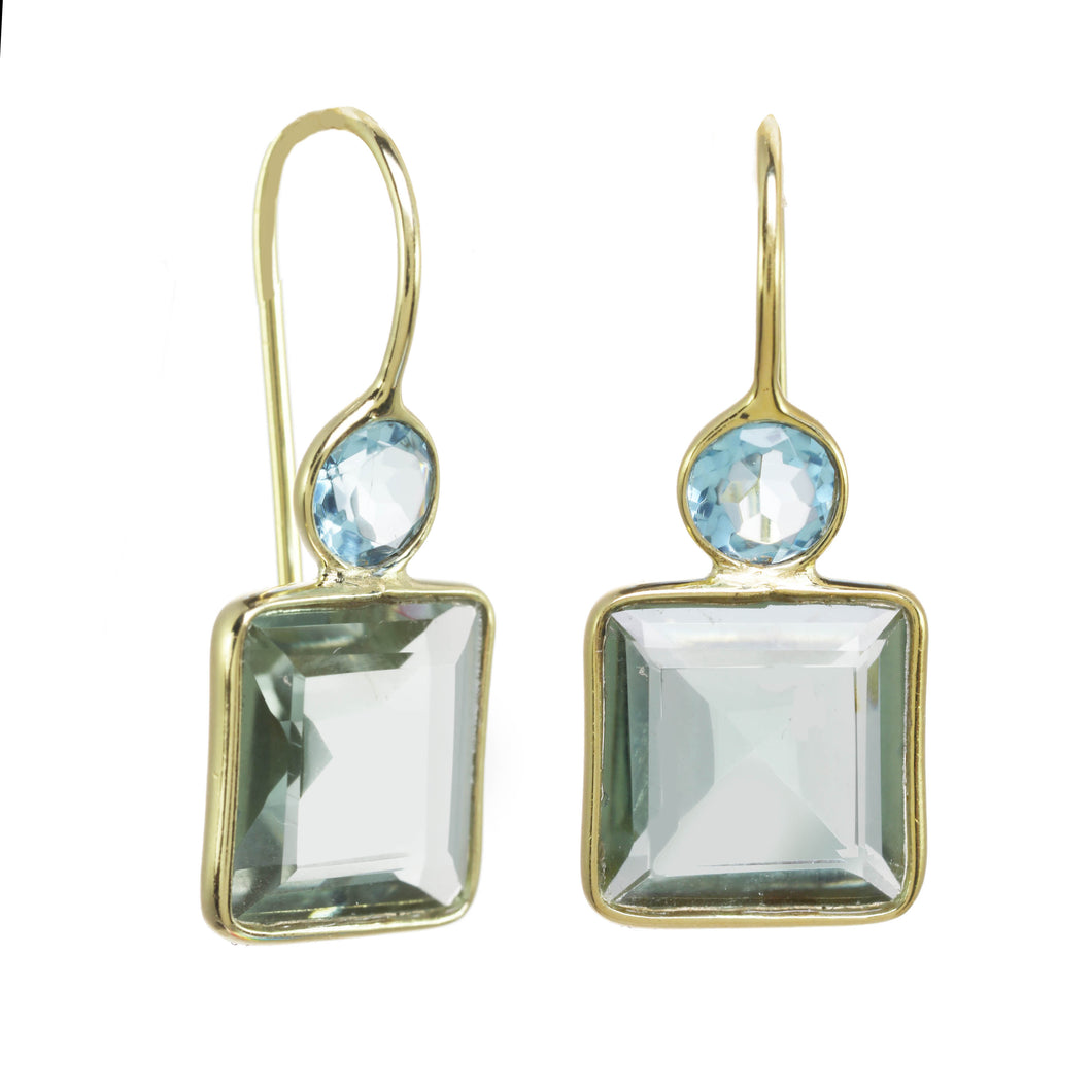 Ocean Blues Quartz Earrings