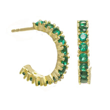 Load image into Gallery viewer, Emerald Huggie Earring