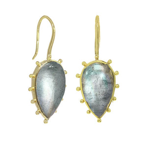 Labradorite Bezel Earrings