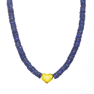 Blue Lapis Heishi Necklace