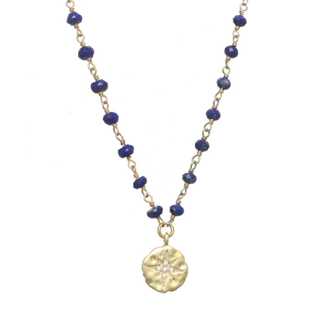 Blue Lapis Celestial Charm Necklace