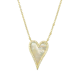 Mother of Pearl Heart Necklace