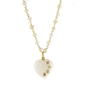 Mystique Moonstone Heart Necklace