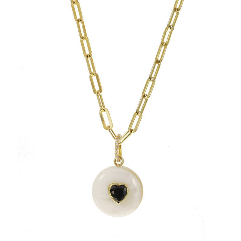 Mother of Pearl Heart Necklace