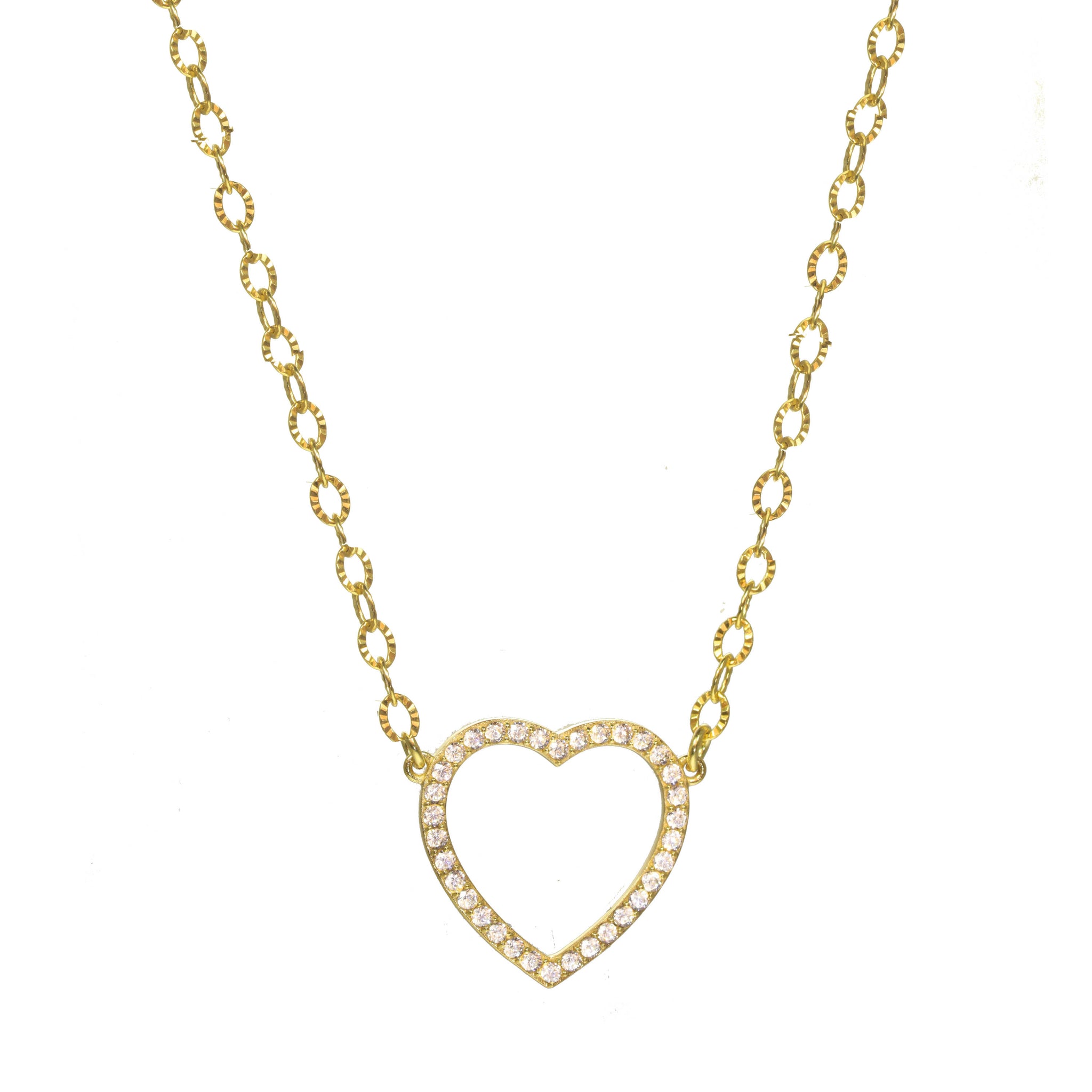 Eternal Sparkle Pavé Heart Necklace