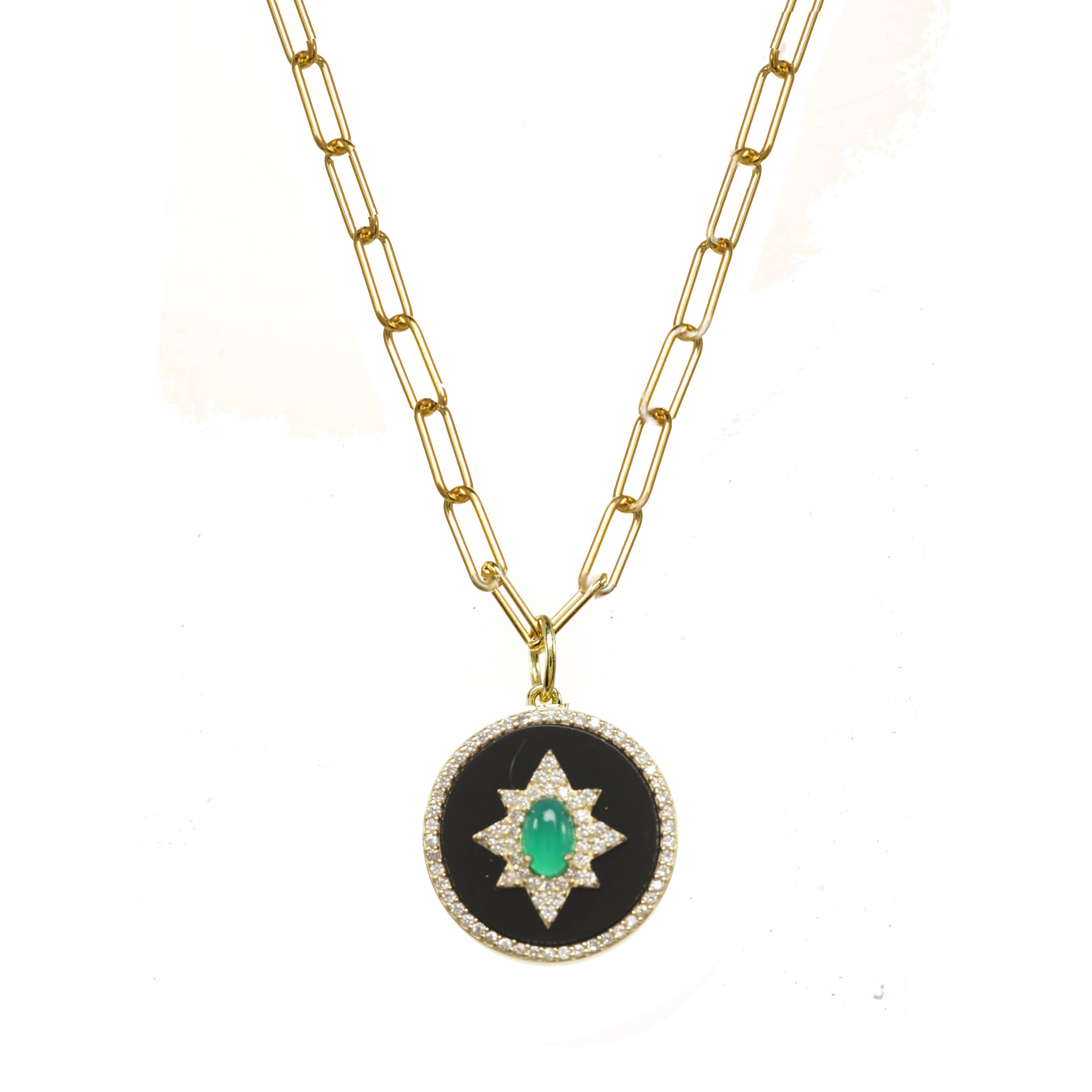 Black and Green Onyx Pendant Necklace – Rachel Reinhardt Jewelry