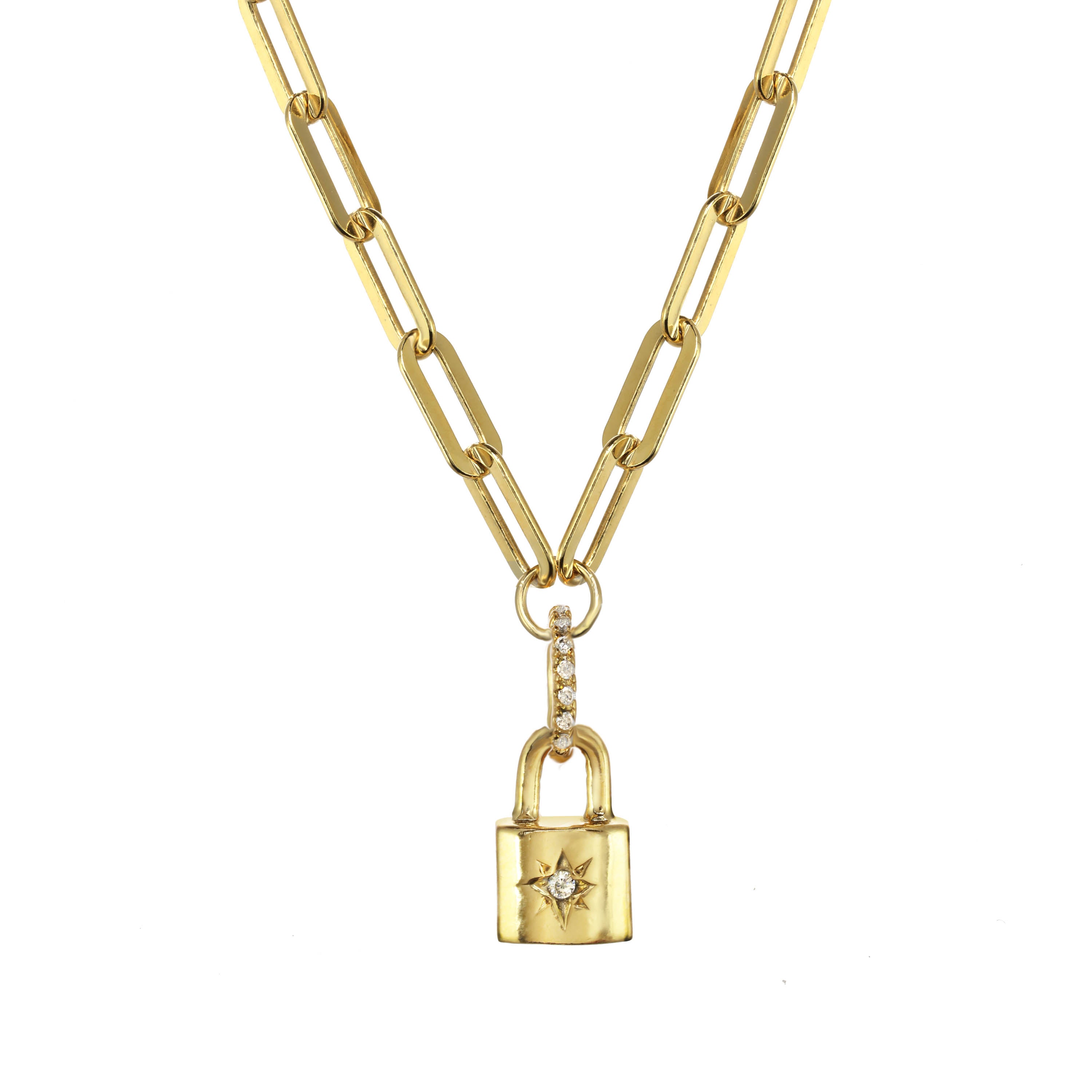 Tiny Lock Necklace Gold Filled + Vermeil