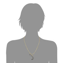 Load image into Gallery viewer, Asymmetrical Pave Diamond Moon Necklace