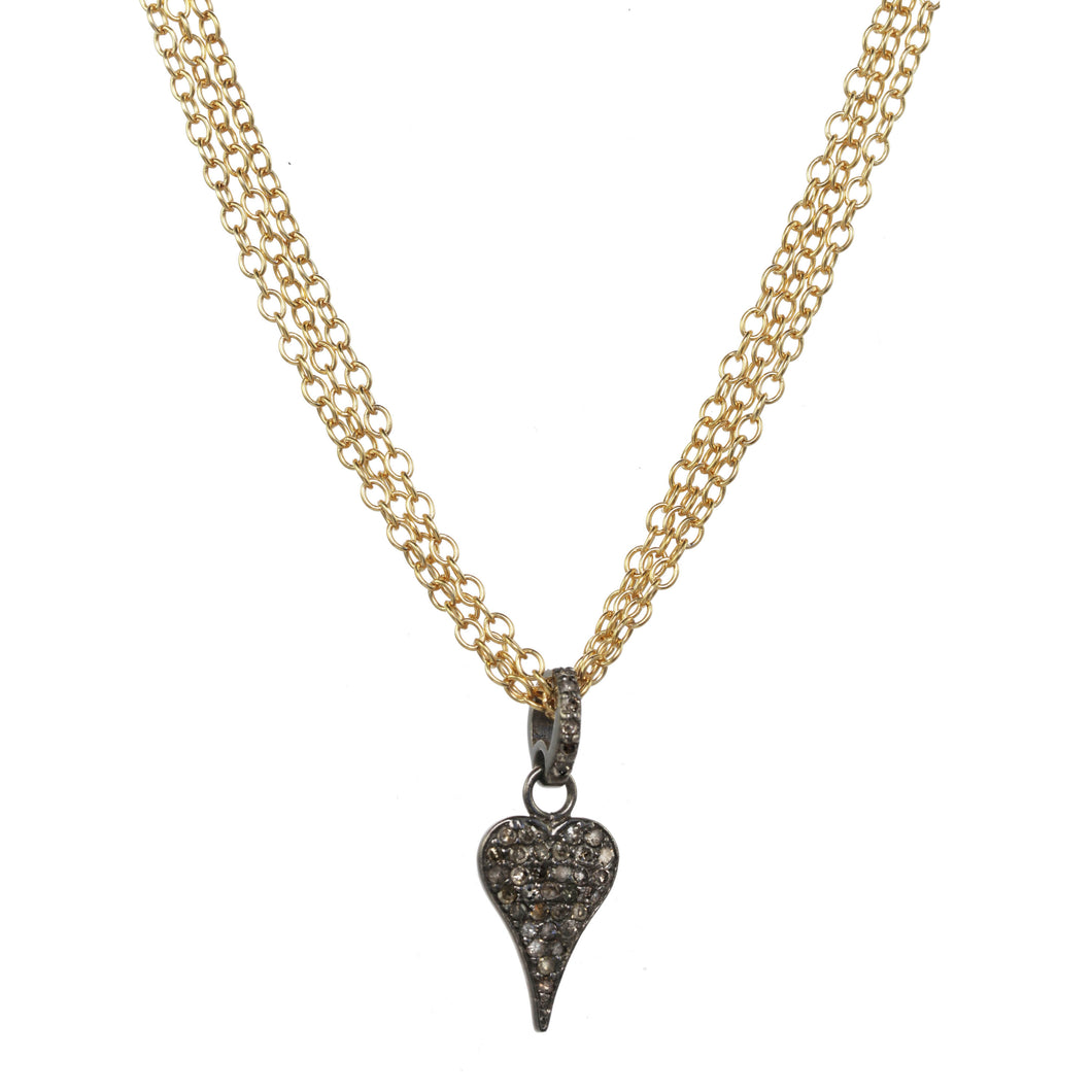 Diamond Heart Pave Necklace