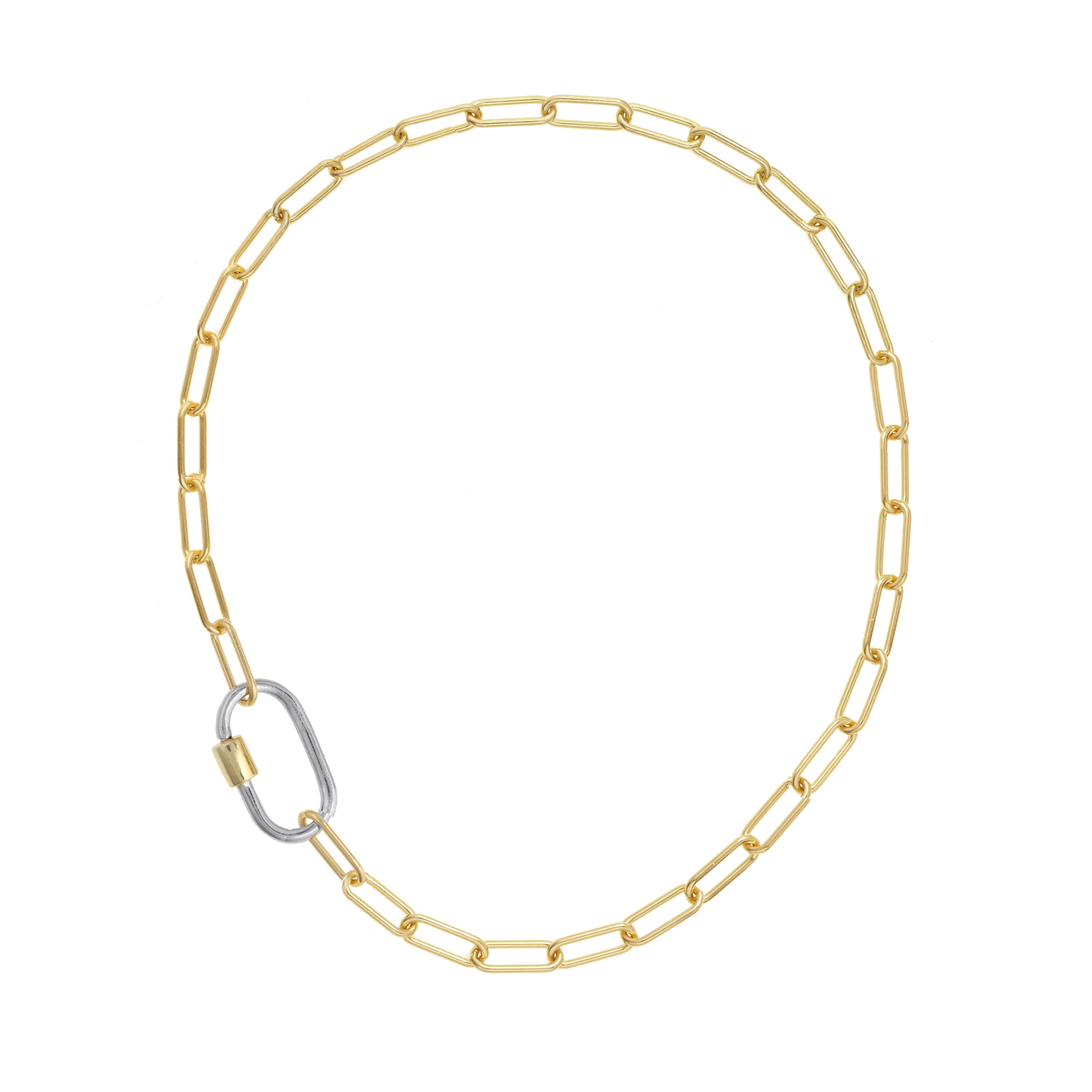 Diamond Carabiner Paperclip Chain Necklace – Landsberg Jewelers