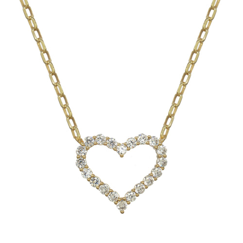 Pave Heart Necklace