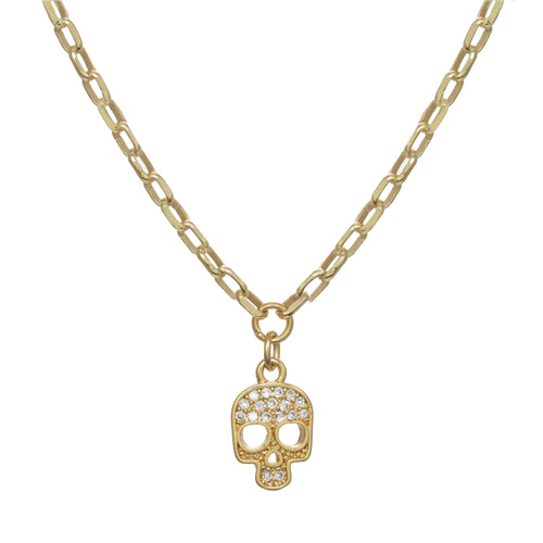 Sparkling Skull Necklace