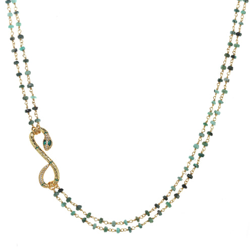 Emerald Snake Necklace