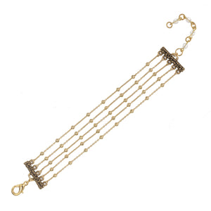 Gold Multi Row Bracelet