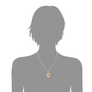 Gold Starburst Diamond Pendant Necklace