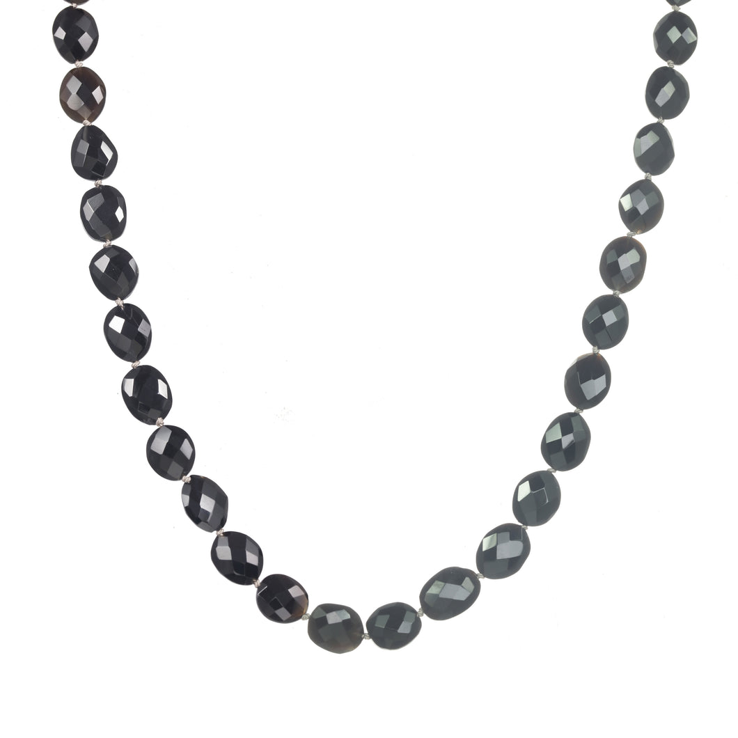 Black Onyx Silk Knotted Necklace